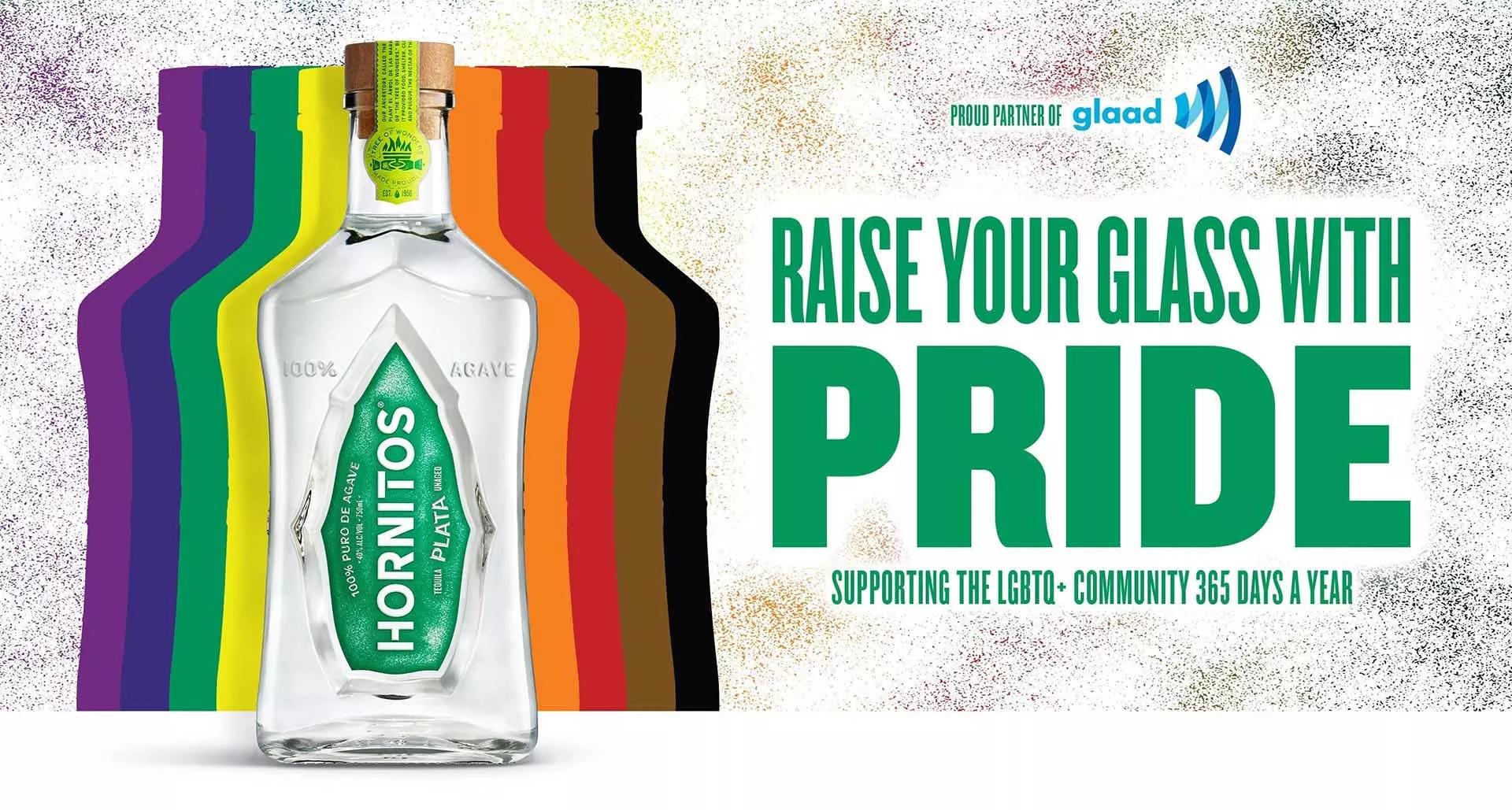 Hornitos Raise Your Glass With PRIDE 365 banner poster