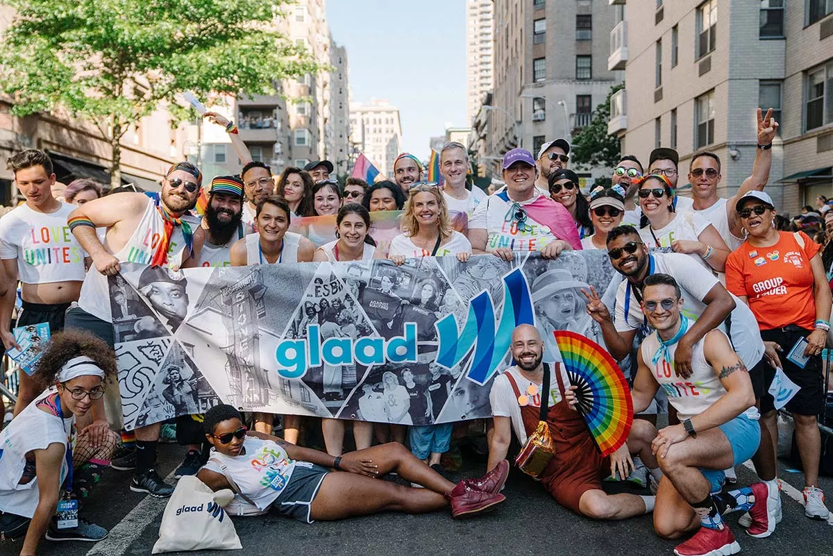 group picture of supporters of Pride 365 parade