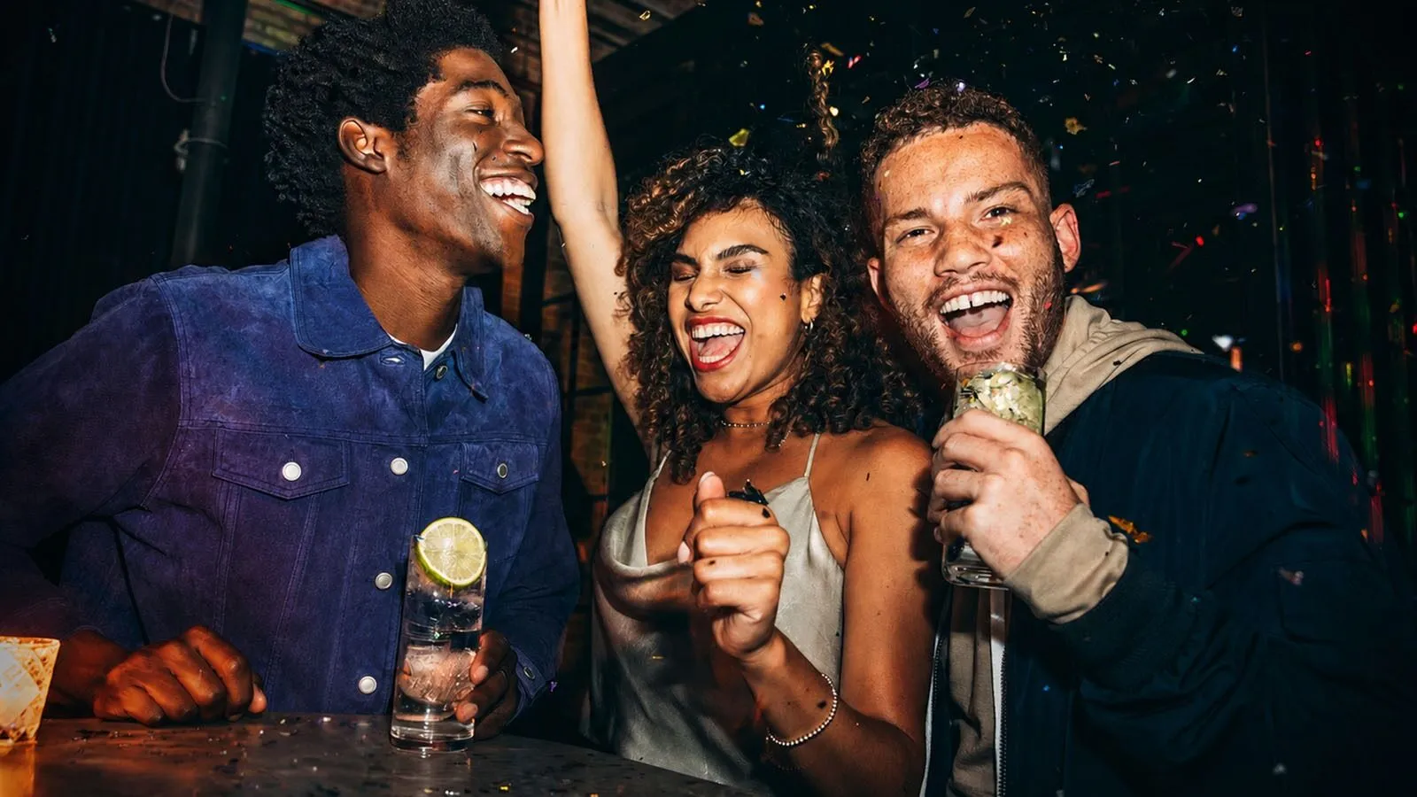Friends Celebration Cocktail Glasses Confetti Nightlife Hornitos